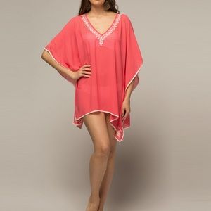 NWT Isalora v neck open sides pull over worn with cami or bathing suit size OS